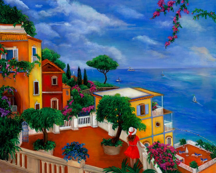 Italy, Amalfi Coast Seaside Vista