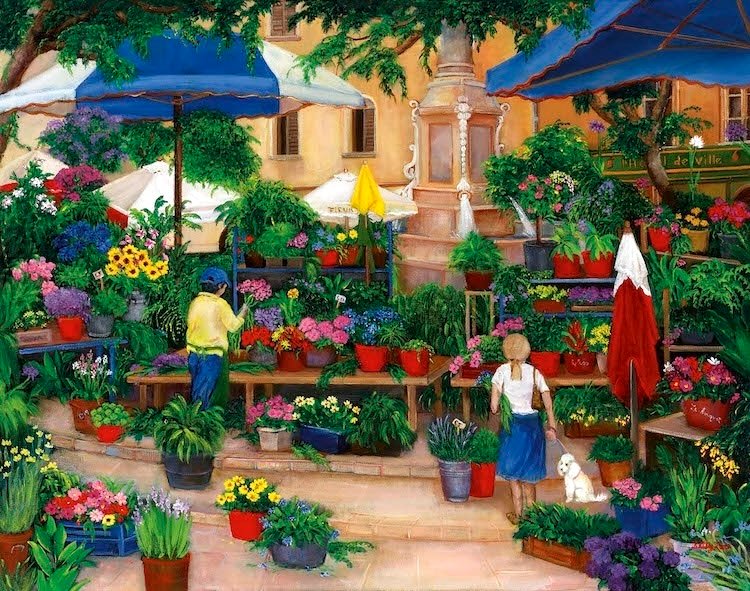 FLOWER MARKET, PROVENCE FRANCE