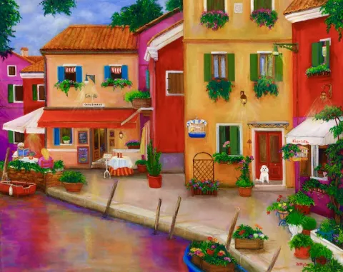 BURANO ITALY CANAL, CAFE