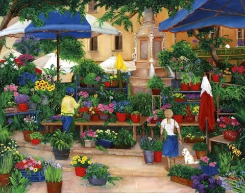 FLOWER MARKET, PROVENCE FRANCE