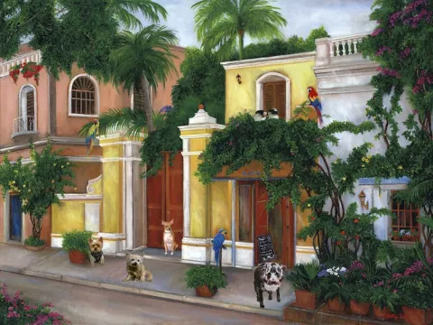 SOUTH AMERICAN STREET, SEVERAL DOGS